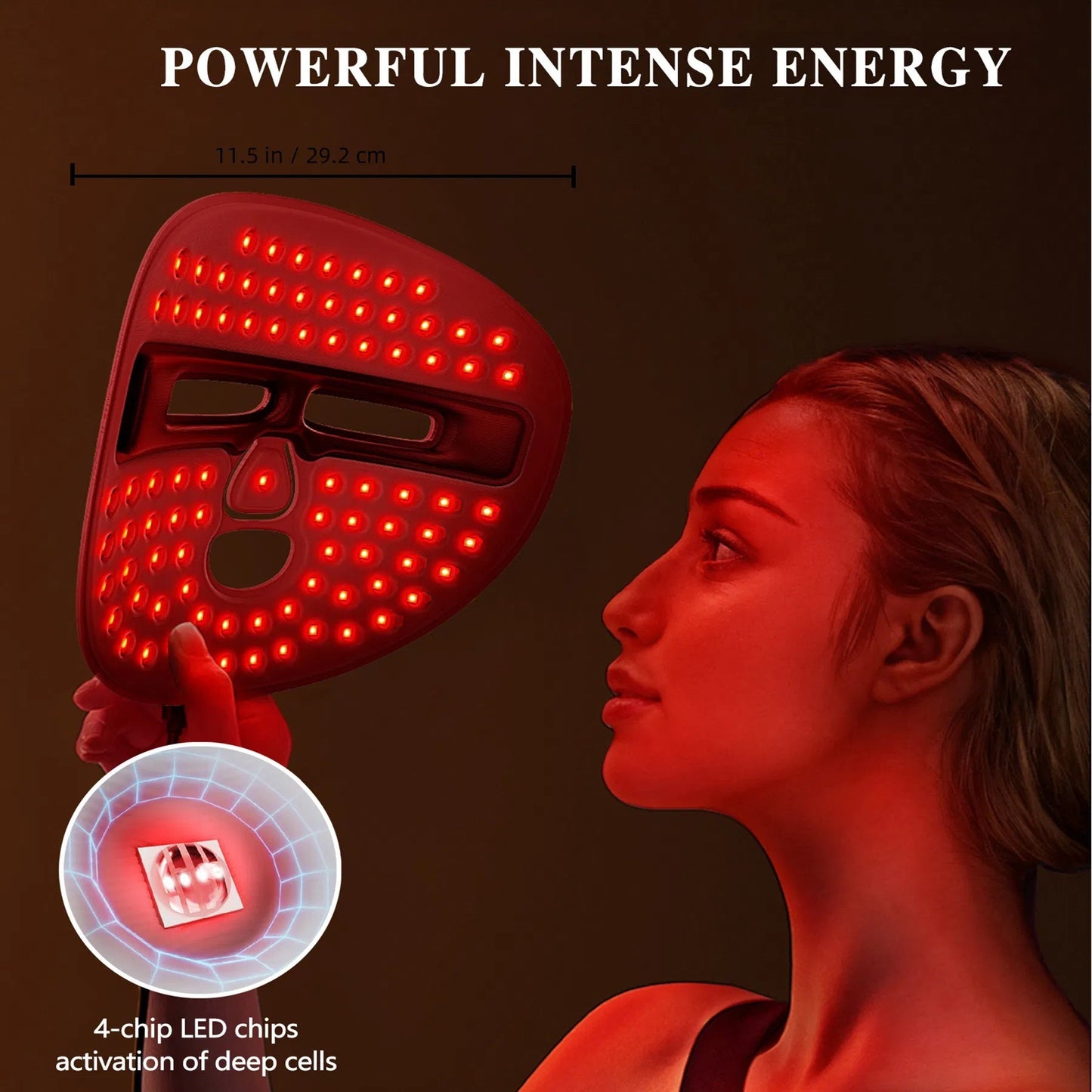 LED Face Mask Facial Care Tool, Red Light Therapy Mask