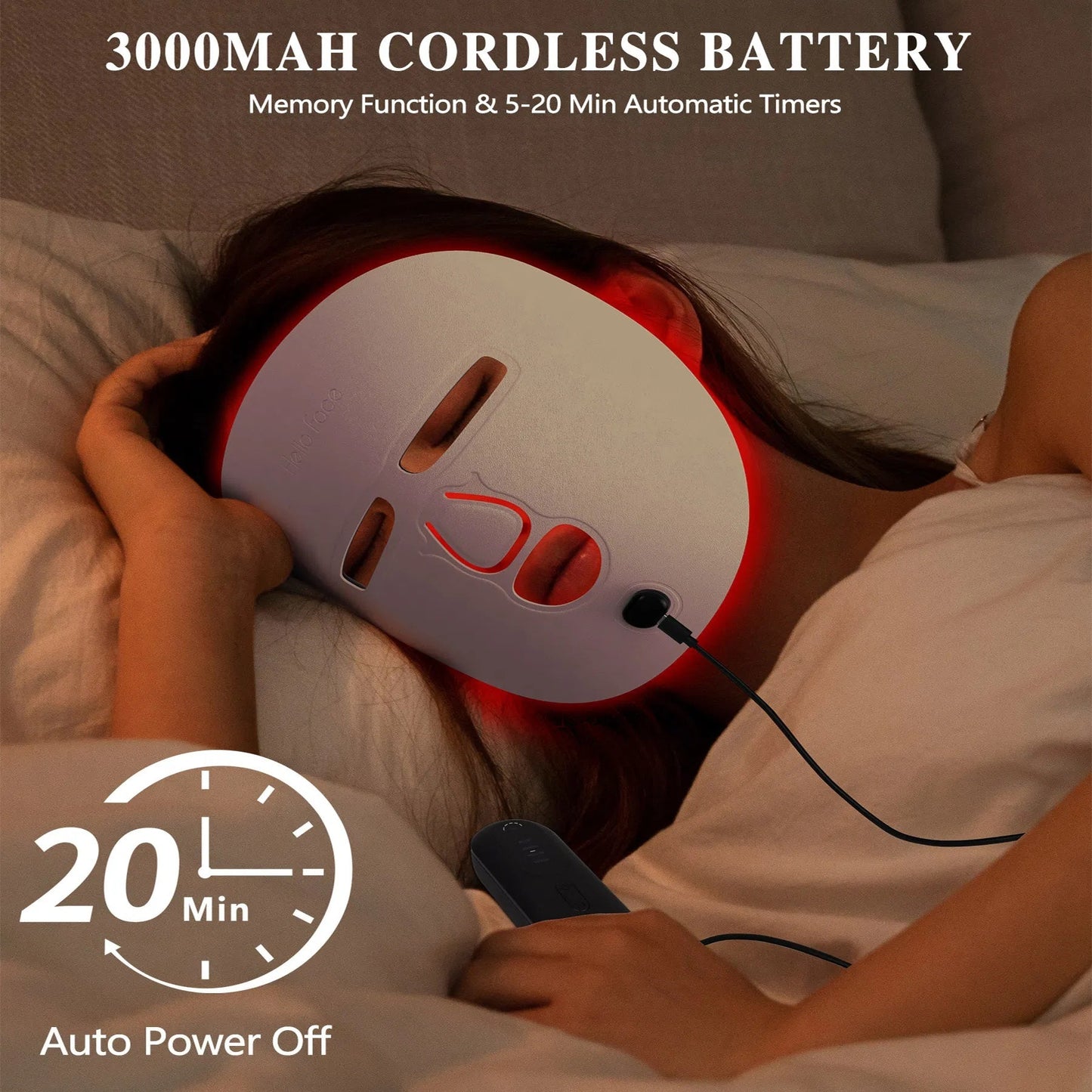 LED Face Mask Facial Care Tool, Red Light Therapy Mask