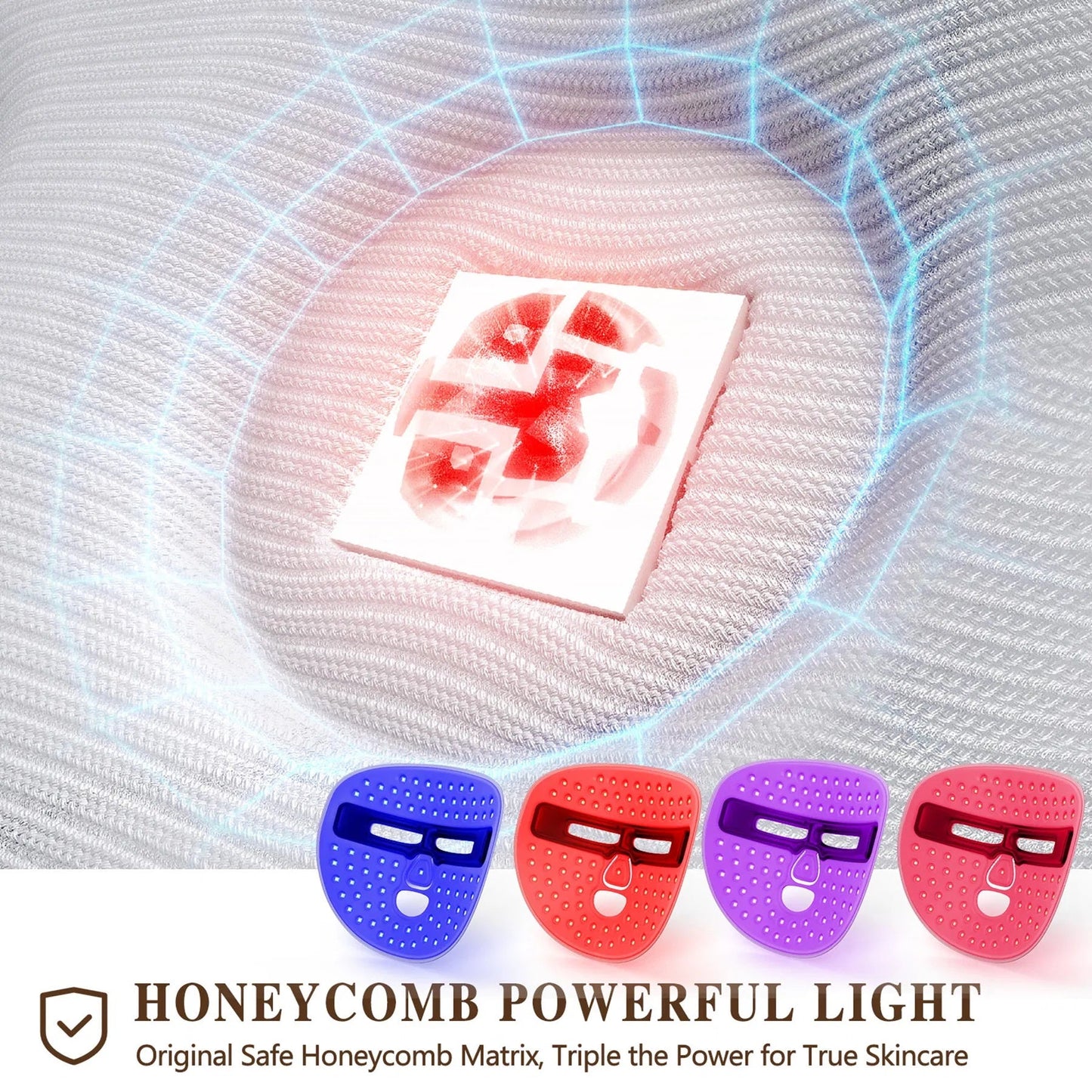 LED Face Mask Facial Care Tool, Red Light Therapy Mask